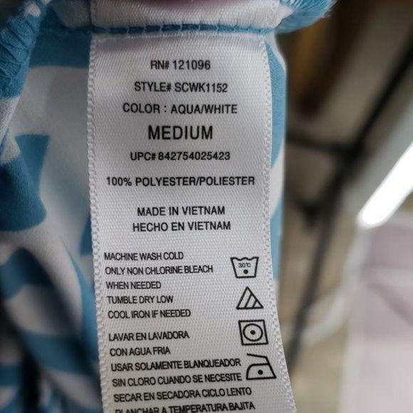 Kiara V Neck Blue Chevron Print medium‎ Blouse - Picture 7 of 7